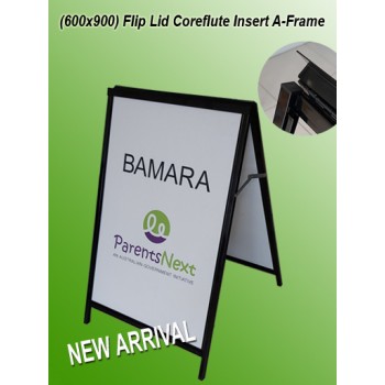 (600 x 900) Flip Lid Coreflute Insert A-Frame with Print